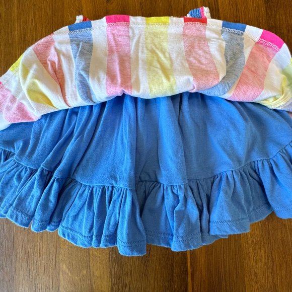 SEED HERITAGE Rainbow Stripes Skirt 3-4 3T 4T Bright Cotton Twirl Toddler Girl - Picture 5 of 7
